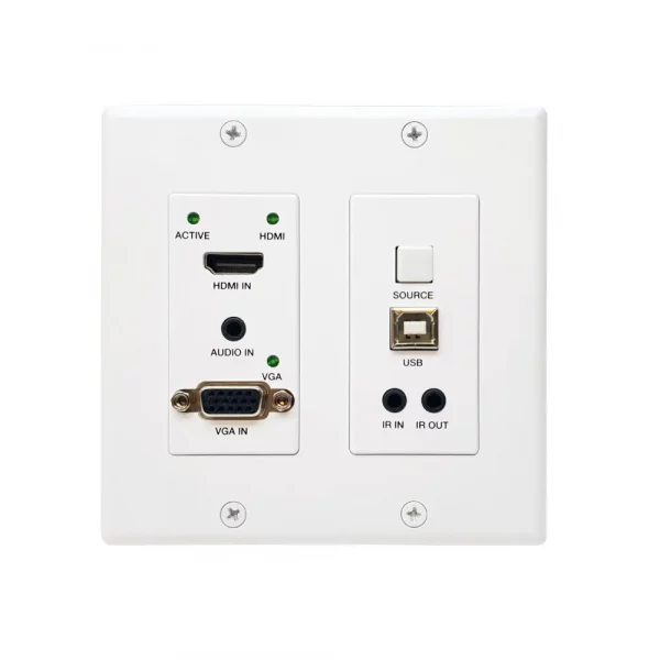 HDMI VGA USB2 Wall Plate Transmitter, HDMI 2.0b, HDCP2.2 18Gb 70m