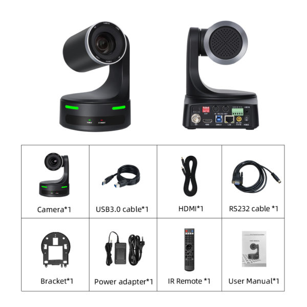 AV Pro FHD PTZ Camera 20x Zoom, NDI, USB3.0, HDMI, SDI, LAN - Image 5