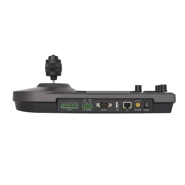 PTZ Camera Controller with 3-inch colour LCD - real time preview (NDI HX2 and RTSP only), 4D Joystick, 3D Knobs, Zoom Button, Compatible with NDI, VISCA, Onvif, PELCO P/D - Ergonomic Design with Customizable Buttons. - Image 2
