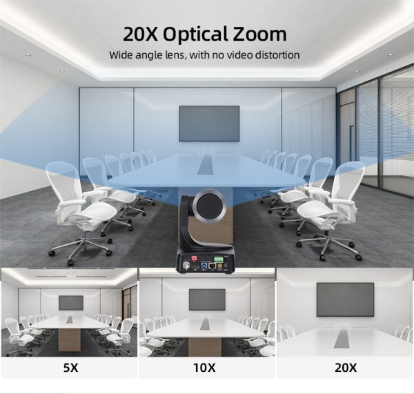 AV Pro FHD PTZ Camera 20x Zoom, NDI, USB3.0, HDMI, SDI, LAN - Image 8