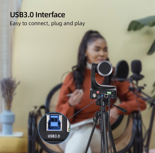 AV Pro FHD PTZ Camera 20x Zoom, NDI, USB3.0, HDMI, SDI, LAN - Image 9